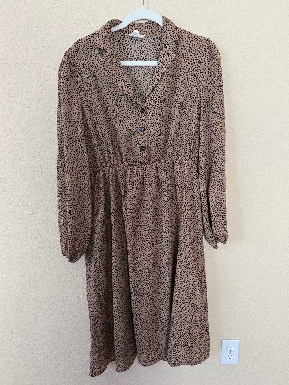 Orange Creek Los Angeles Leopard Dress, Size Large